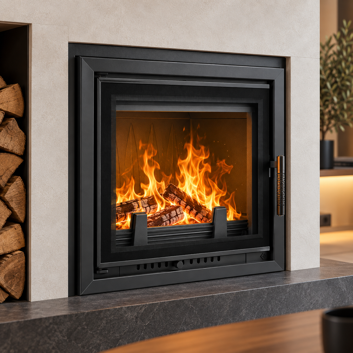Kratki Maja Deco Wood Burning Fireplace Insert – 8kW