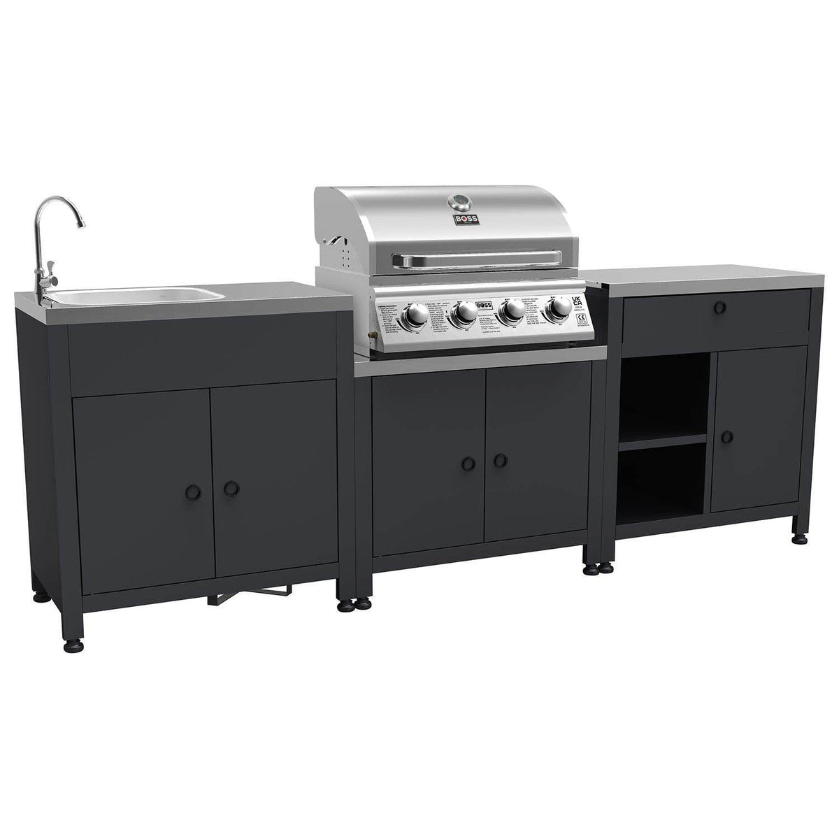 Boss Grill Texas All Star Outdoor Kitchen Modular - 4 Burner Gas BBQ