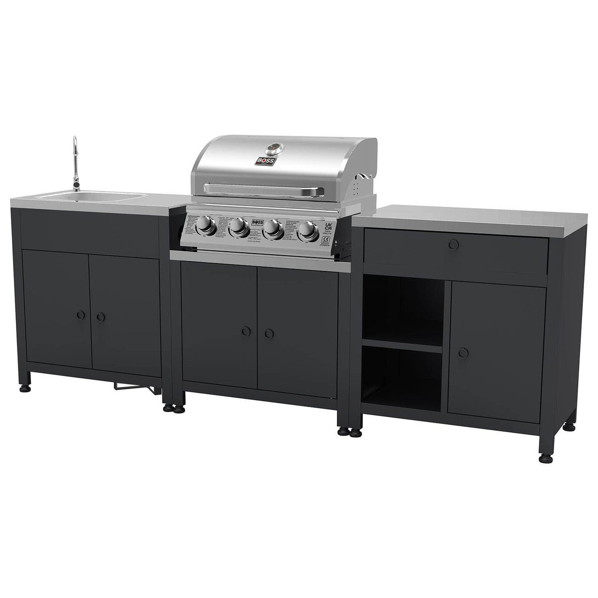 Boss Grill Texas All Star Outdoor Kitchen Modular - 4 Burner Gas BBQ
