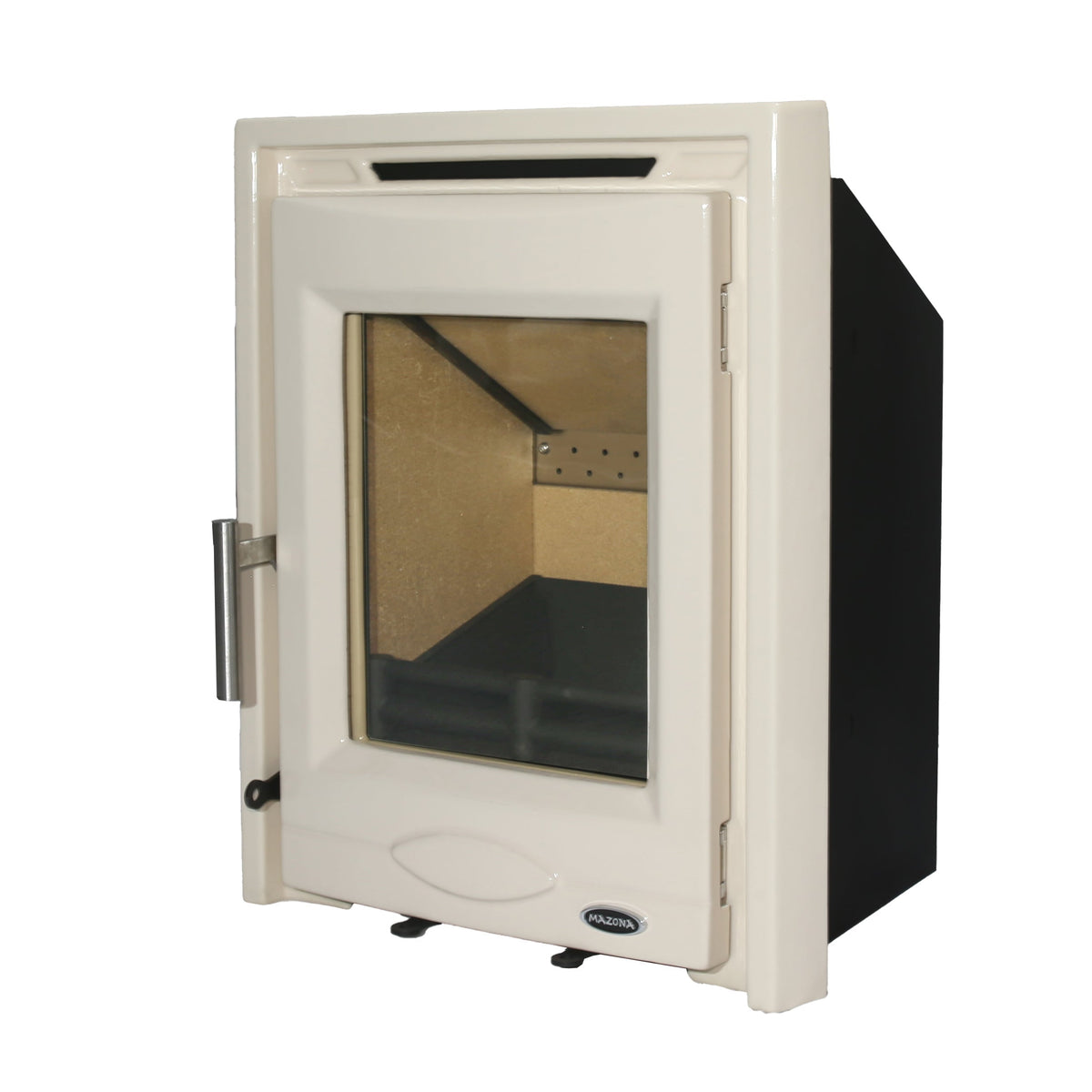 Mazona Dedham 5kW Stove Enamel Cream, Multifuel, Woodburning, Inset, Eco Design Approved, Defra Approved