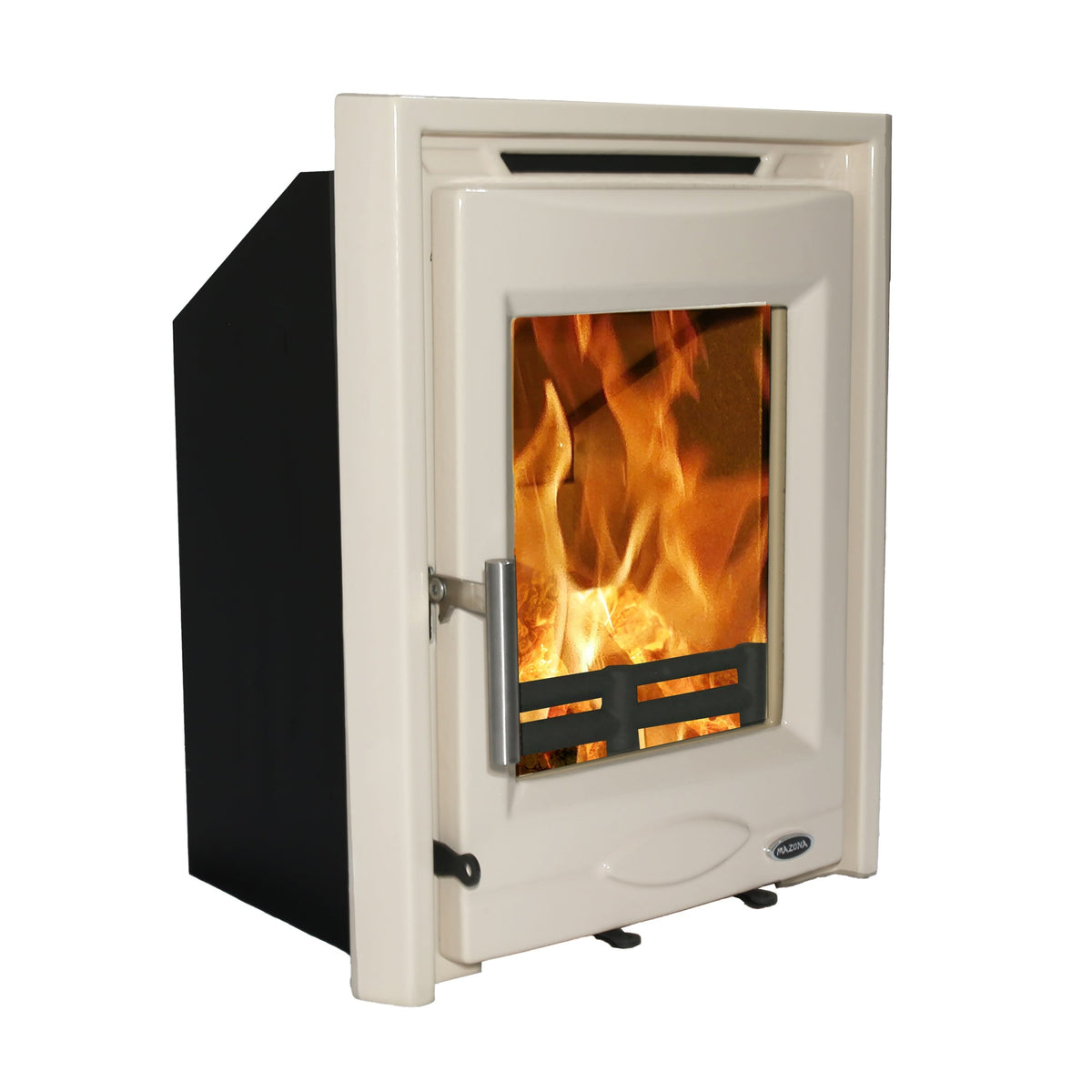 Mazona Dedham 5kW Stove Enamel Cream, Multifuel, Woodburning, Inset, Eco Design Approved, Defra Approved