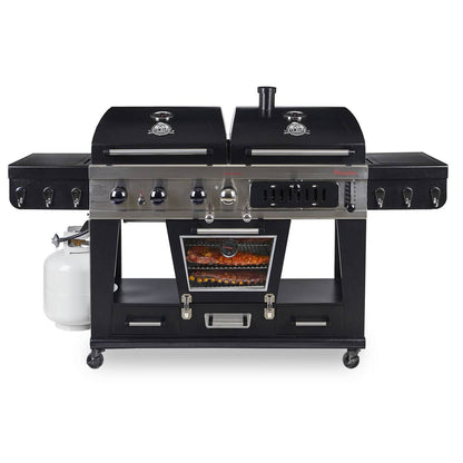 Pit Boss Memphis Ultimate Combo Gas and Charcoal Grill With Regulator And Cover