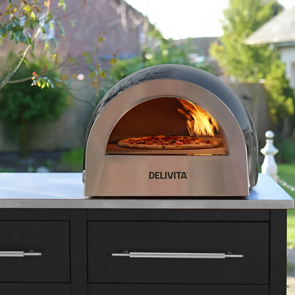 Delivita Flow Dual Fuel Pizza Oven - Very Black