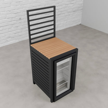 Draco Grills Scandic Modular 4 Burner Barbecue Cabinet with Double Cupboard & Fridge Unit