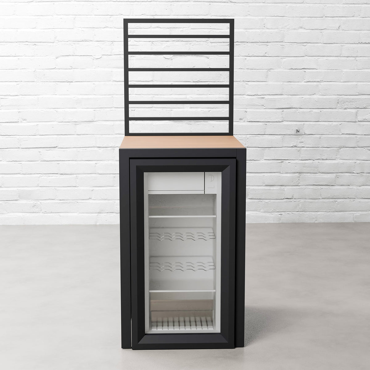 Draco Grills Scandic Modular 4 Burner Barbecue Cabinet with Double Cupboard & Fridge Unit