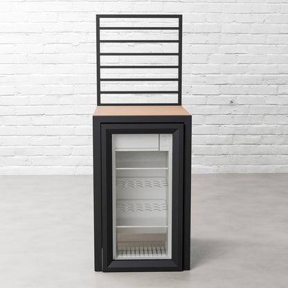 Draco Grills Scandic Modular 4 Burner Barbecue Cabinet with Double Cupboard & Fridge Unit