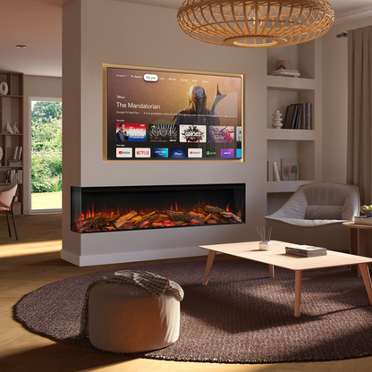 Gazco Onyx Avita 190RW Electric Fire with Luxury Logscape - Showroom Exclusive