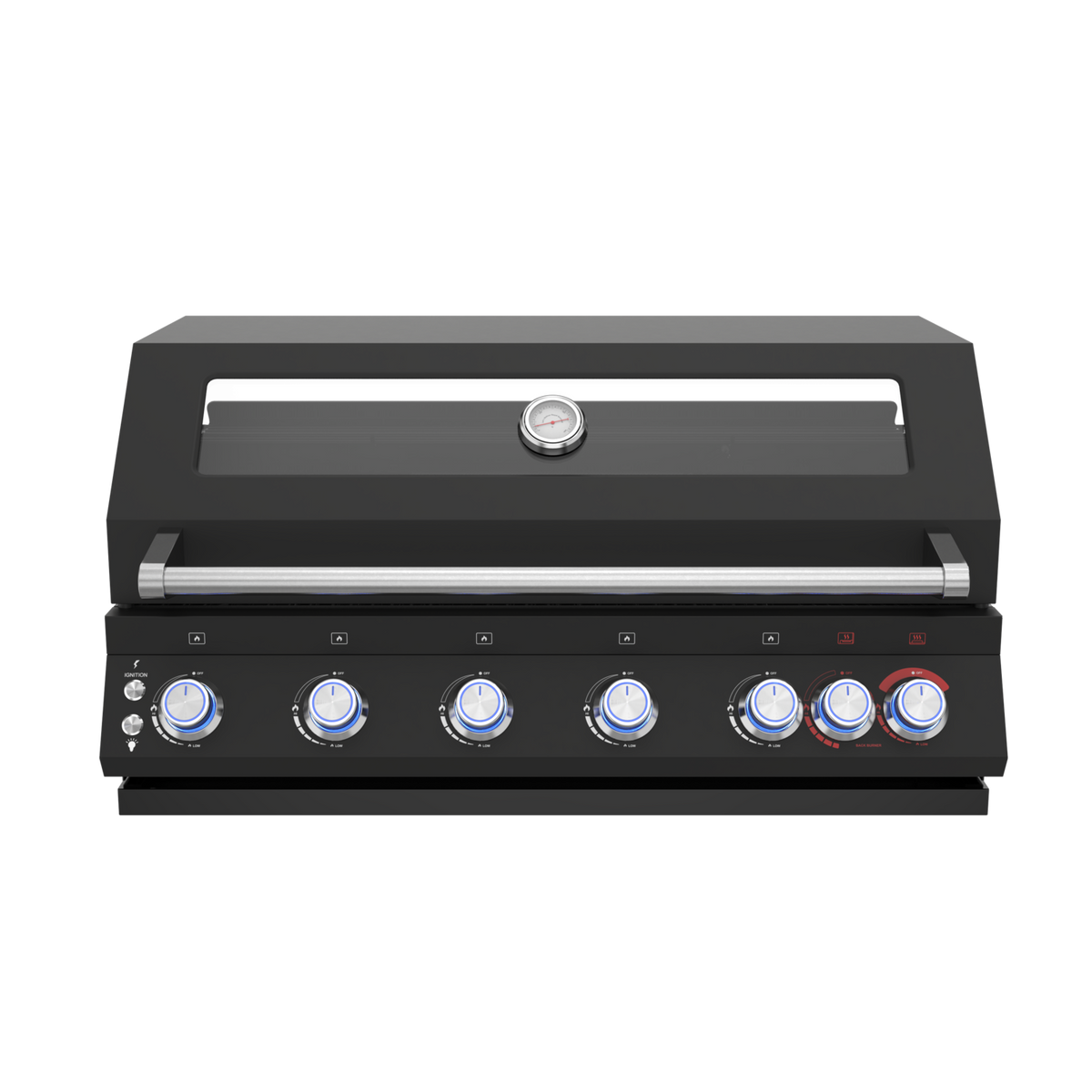 Boss Grill 6 Burner Built-In Gas BBQ - Black