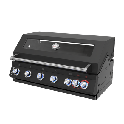 Boss Grill 6 Burner Built-In Gas BBQ - Black