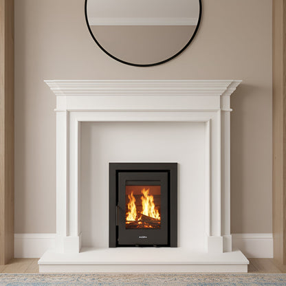 Mazona Clovelly 400 5kW Steel 3 Sided Trim Stove, Multifuel, Woodburning, Cassette, Inset, Eco Design Approved, Defra Approved