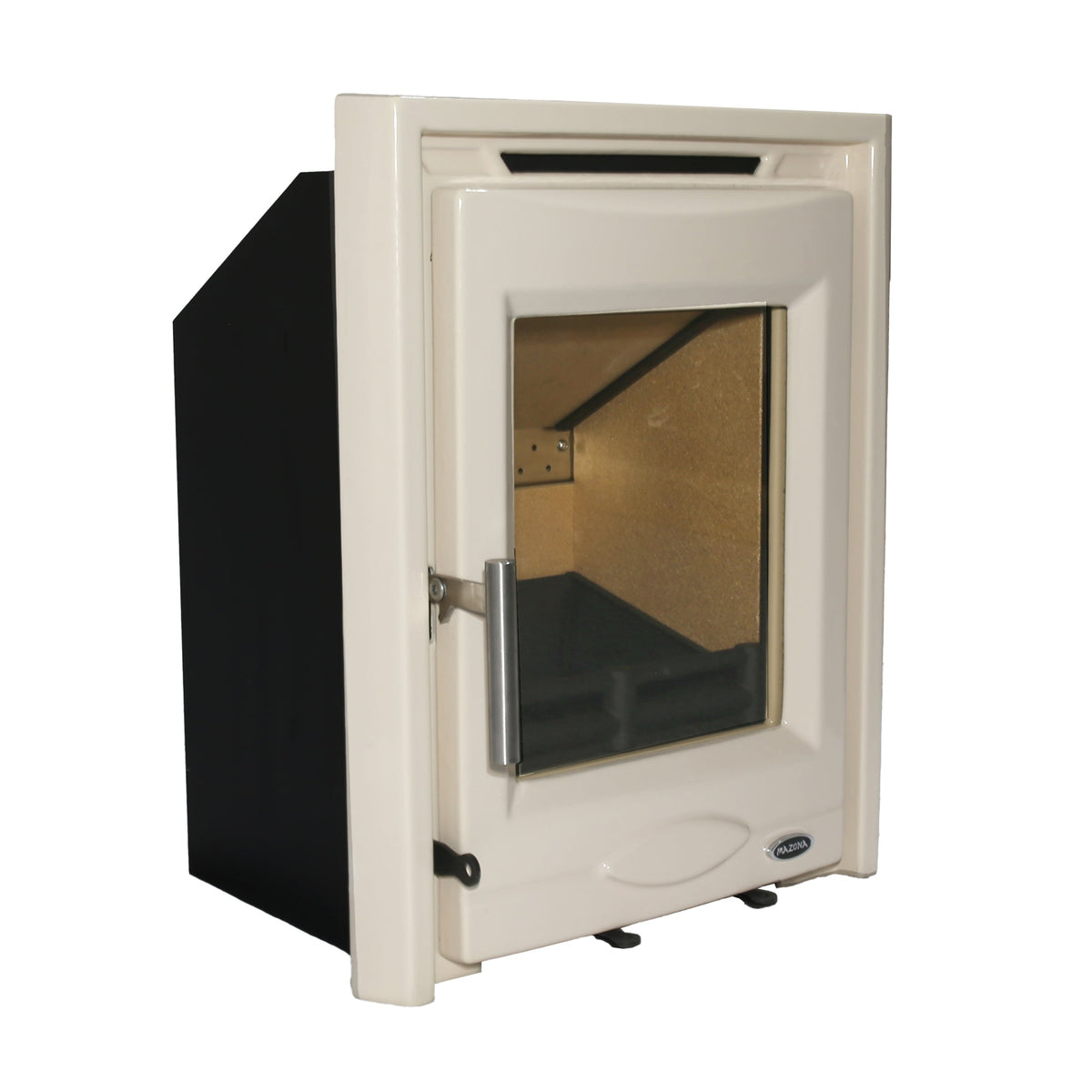 Mazona Dedham 5kW Stove Enamel Cream, Multifuel, Woodburning, Inset, Eco Design Approved, Defra Approved