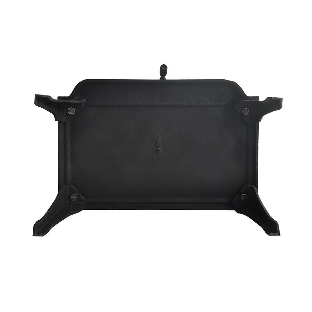 Rear view of Model JA006 cast iron wood stove