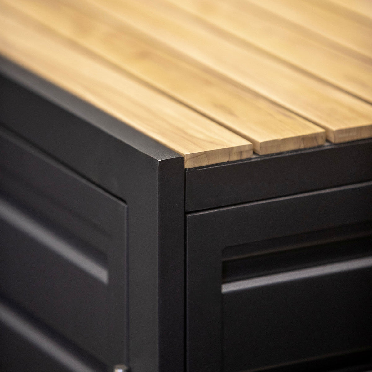 Draco Grills Scandic Modular 4 Burner Barbecue Cabinet with Double Cupboard & Fridge Unit