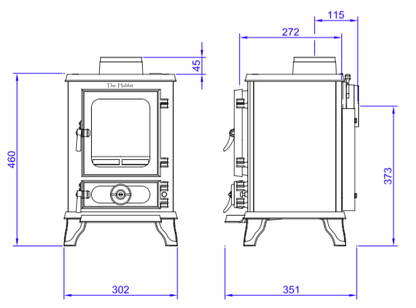 Salamander Hobbit Stove Smoke Exempt Multifuel Wood Burning Stove 4kW DEFRA ECODESIGN VARIANT